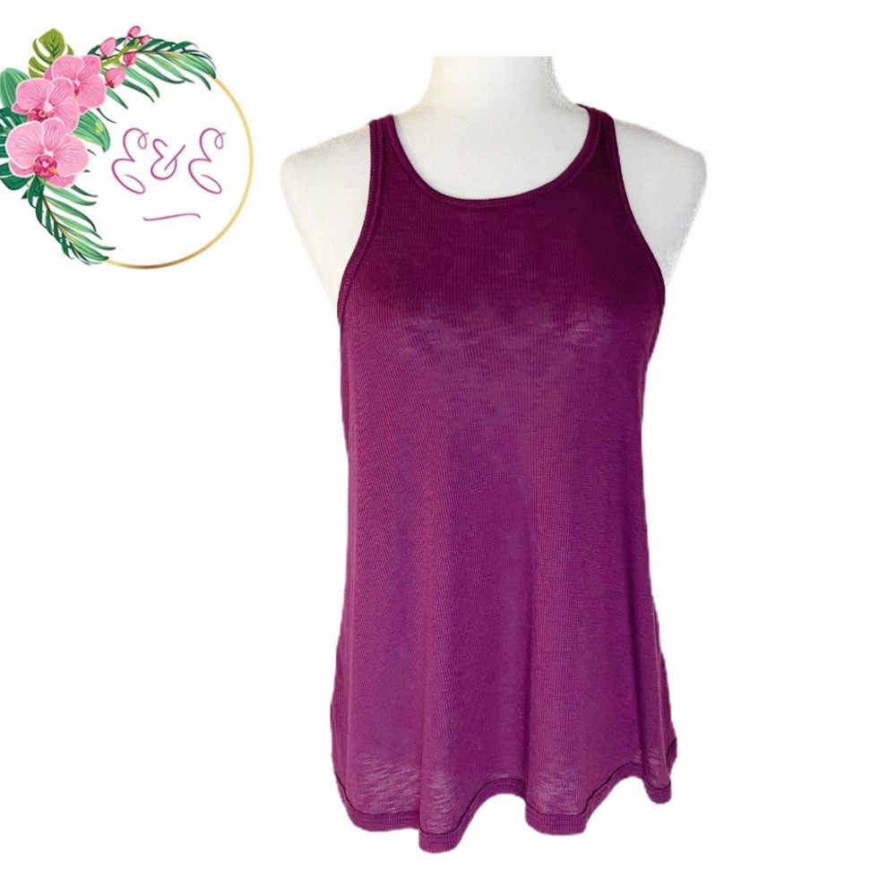FREE PEOPLE Ribbed Purple Tank Top Size Medium